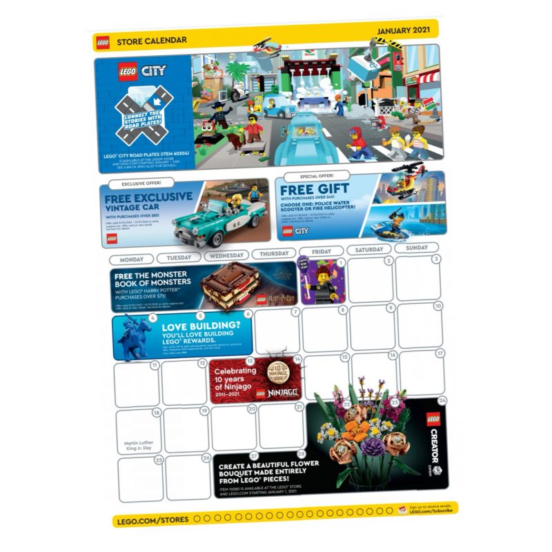 LEGO Store Calendar Reveals January's GWPs! The Brick Post!