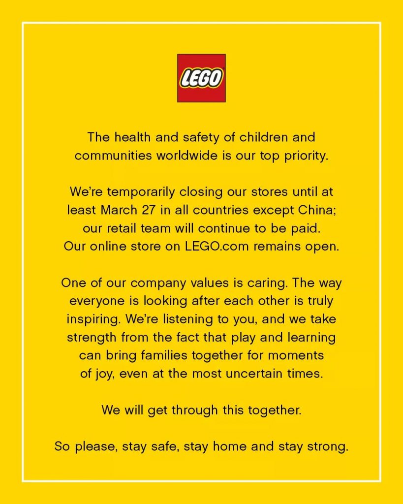 LEGO Brand Stores Closed! – The Brick Post!
