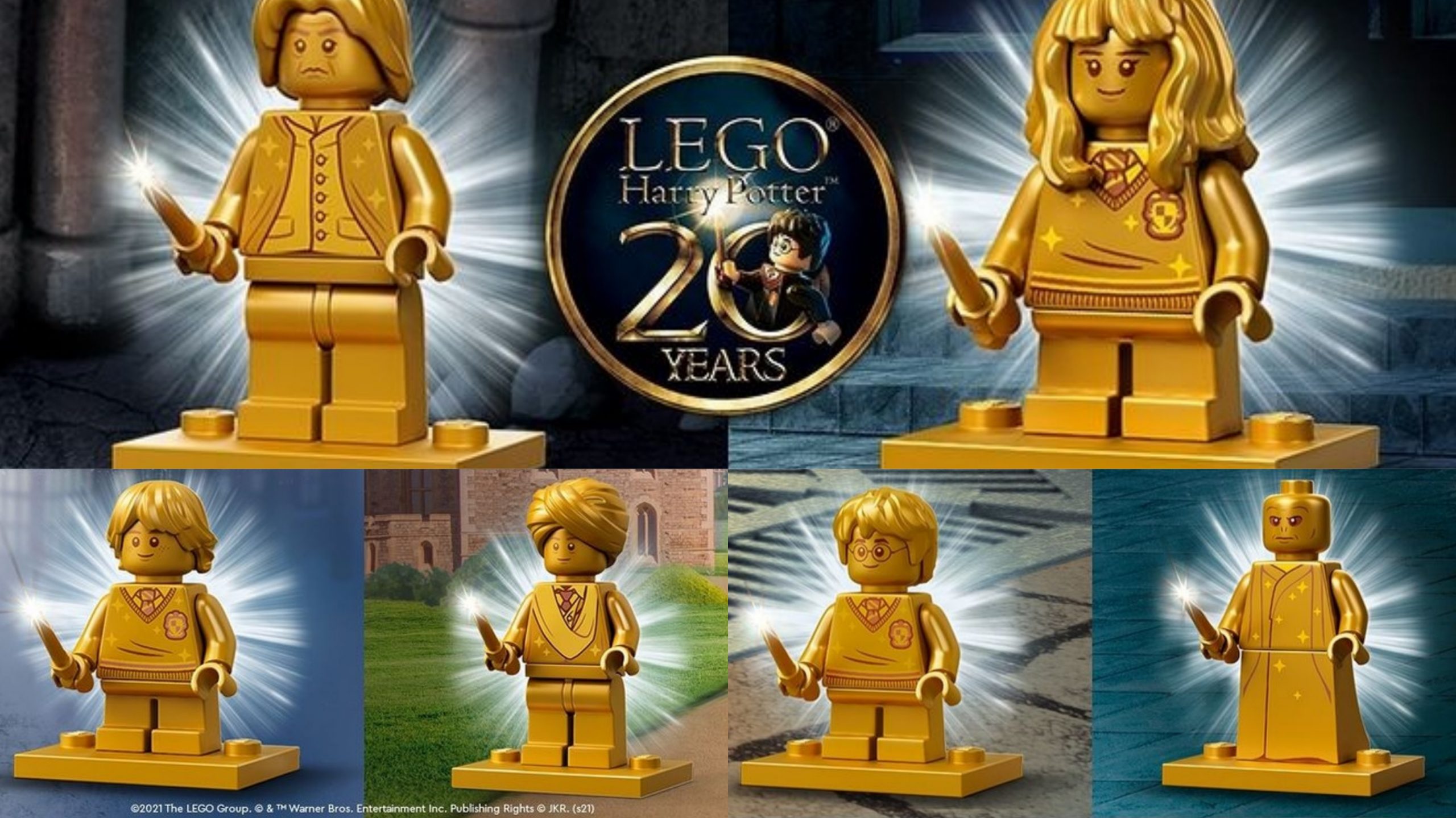 Brickfinder - Lego Harry Potter 20th Anniversary Golden Minifigures 558