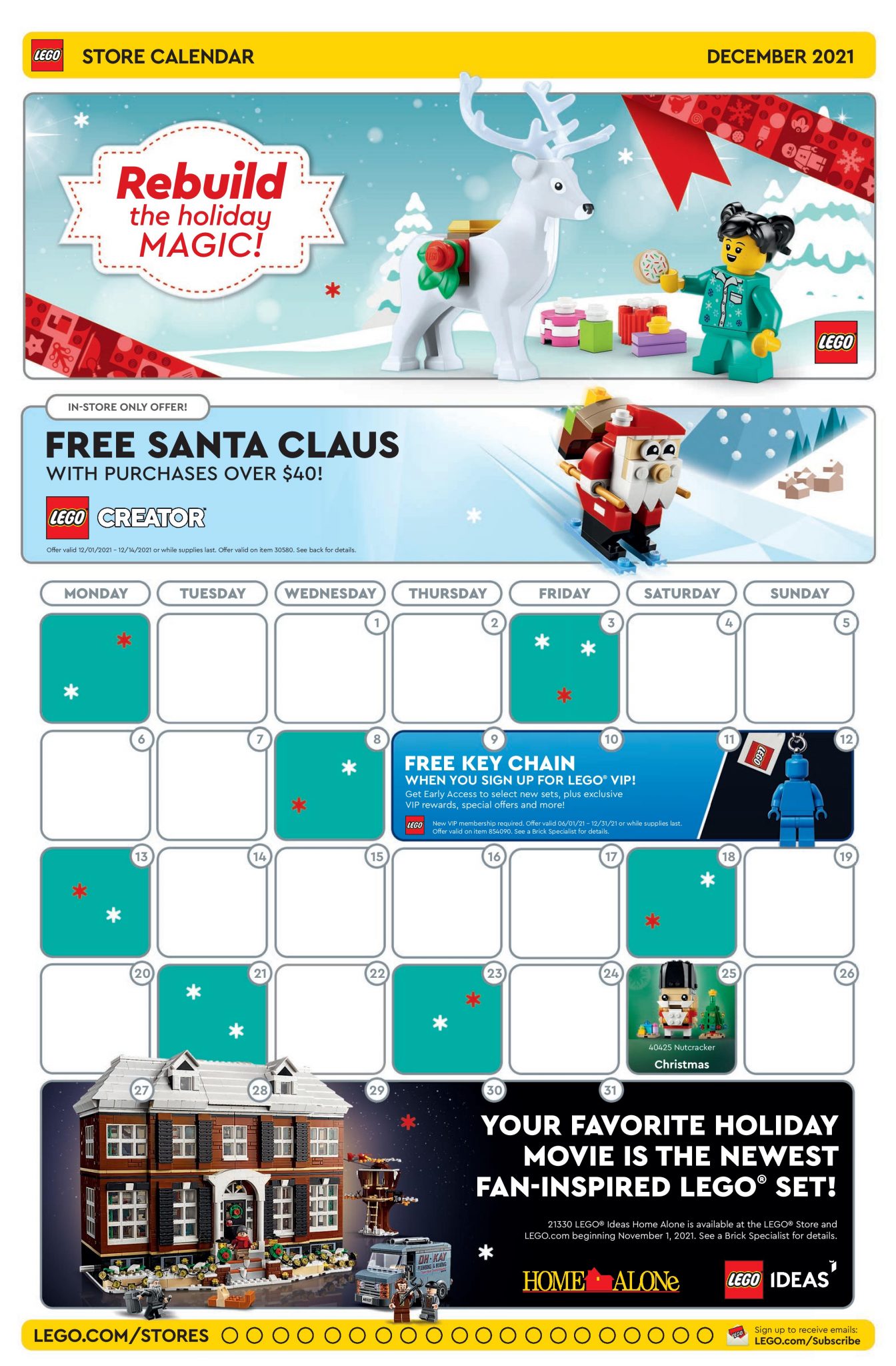 December 2021 LEGO Store Calendar Promotions & Events The Brick Post!