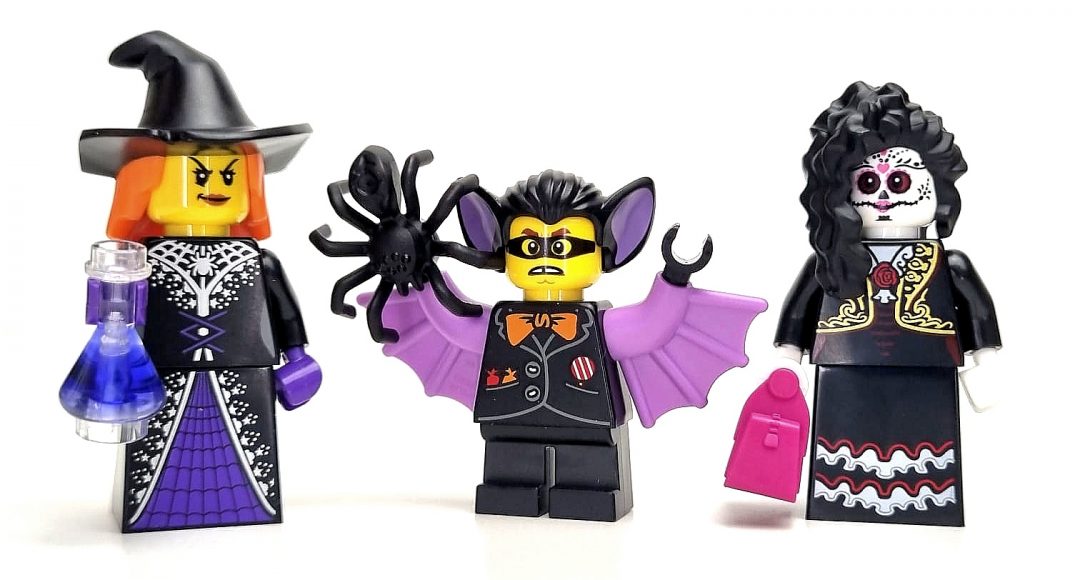 LEGO BAM Minifigures Halloween Theme 4pk LA CATRINA WITCH BAT
